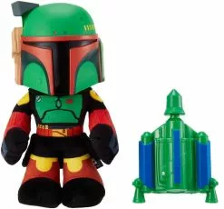 MATTEL PELUCHE BOBA FETT STAR WARS FONCTION 30CM