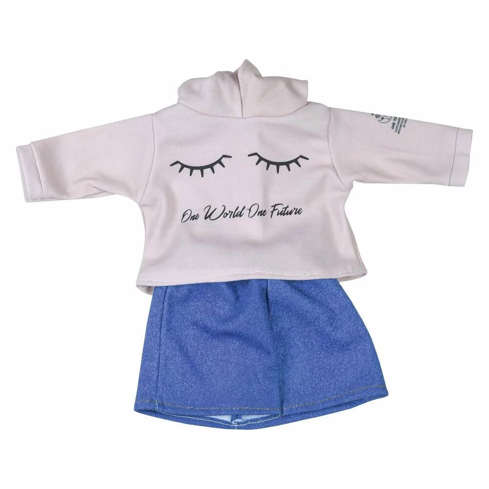 CERISE & CAPUCINE ENSEMBLE SWEAT YEUX ET JUPE - 38 CM ONE WORLD ONE FUTURE 1 CERISE & CAPUCINE ENSEMBLE SWEAT YEUX ET JUPE - 38 CM ONE WORLD ONE FUTURE