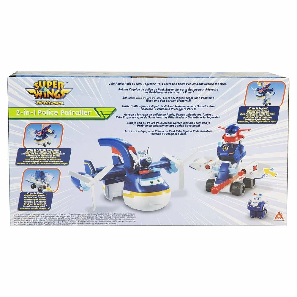 ALPHA GROUP SUPER WINGS - AVION POLICE PATROLLER 2 EN 1 + 1 FIGURINE 3 ALPHA GROUP SUPER WINGS - AVION POLICE PATROLLER 2 EN 1 + 1 FIGURINE – Image 3