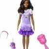 MATTEL BARBIE - MA PREMIERE BARBIE BRUNE - POUPEE BROOKLYN 35 CM