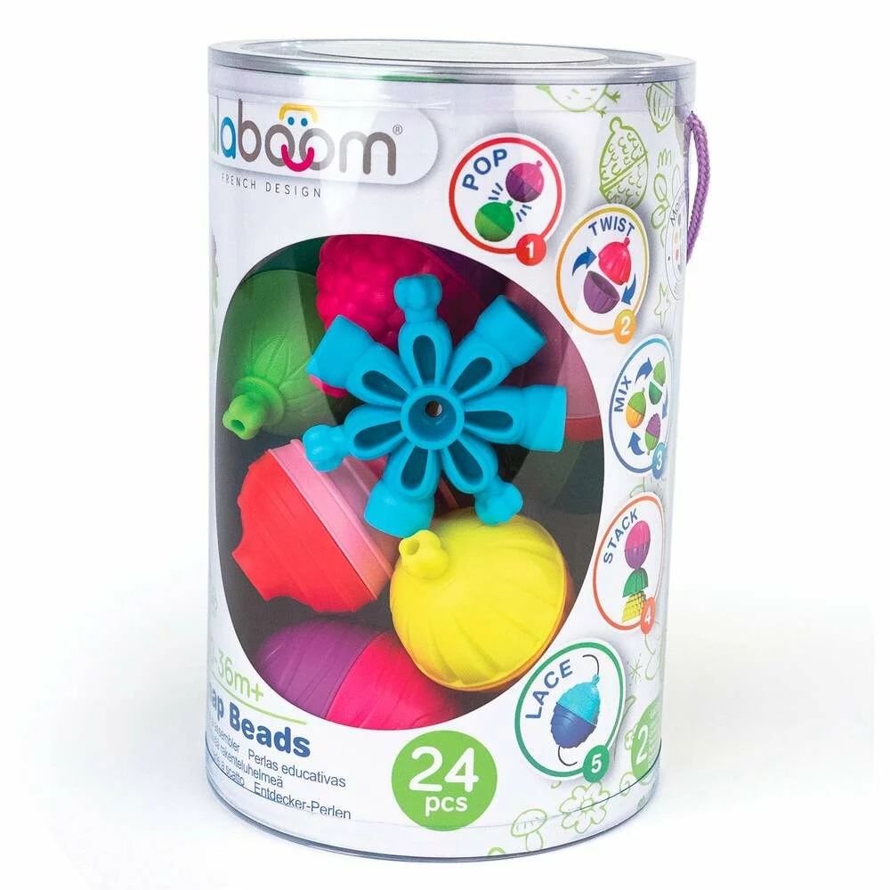 LALABOOM GROSSES PERLES EN FORME DE BOURGEON + ACCESSOIRES 4 LALABOOM GROSSES PERLES EN FORME DE BOURGEON + ACCESSOIRES – Image 4