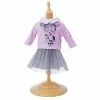 CERISE & CAPUCINE VETEMENT POUPEE 42 CM ENSEMBLE T-SHIRT ROSE ET JUPE GRISE - ONE WORLD ONE FUTURE