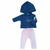 CERISE & CAPUCINE VETEMENT POUPEE 38 CM ENSEMBLE SWEAT CHAT ET LEGGINGS - ONE WORLD ONE FUTURE