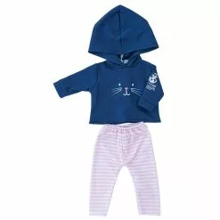 CERISE & CAPUCINE VETEMENT POUPEE 38 CM ENSEMBLE SWEAT CHAT ET LEGGINGS - ONE WORLD ONE FUTURE