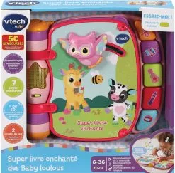 VTech SUPER LIVRE ENCHANTÉ DES BABY LOULOUS (ROSE)