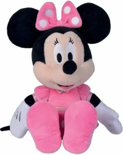 SIDJ DISNEY - PELUCHE MINNIE ROBE ROSE 25 CM