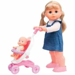 CERISE & CAPUCINE POUPEE ANNA 40 CM ET SA PETITE SOEUR 13.5 CM