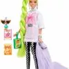 MATTEL POUPEE BARBIE EXTRA NATTE VERT FLUO