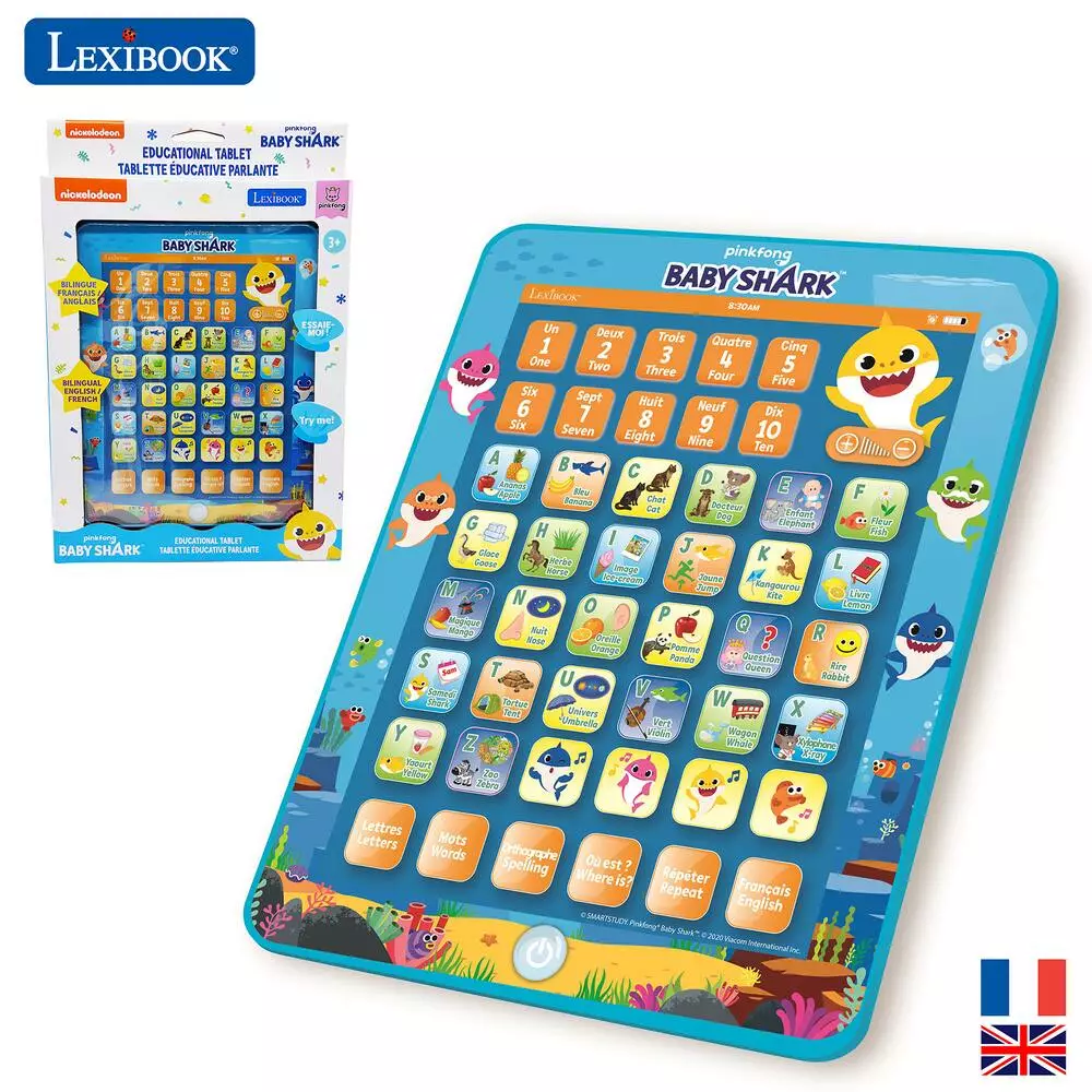 LEXIBOOK ABECEDAIRE EDUCATIF BILINGUE BABY SHARK EN FORME DE TABLETTE 2 LEXIBOOK ABECEDAIRE EDUCATIF BILINGUE BABY SHARK EN FORME DE TABLETTE – Image 2