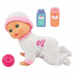 CERISE & CAPUCINE POUPON BEBE MARCHE A 4 PATTES