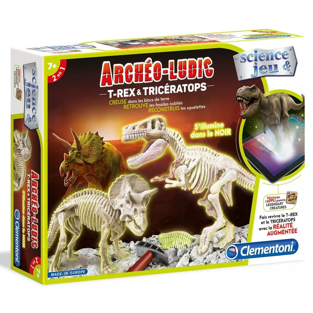 Clementoni ARCHEO LUDIC T REX ET TRICERATOPS PHOSPHORESCENT 1 Clementoni ARCHEO LUDIC T REX ET TRICERATOPS PHOSPHORESCENT
