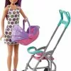 MATTEL BARBIE-COFFRET SKIPPER BABY-SITTER POUSSETTE AVEC POUPEE