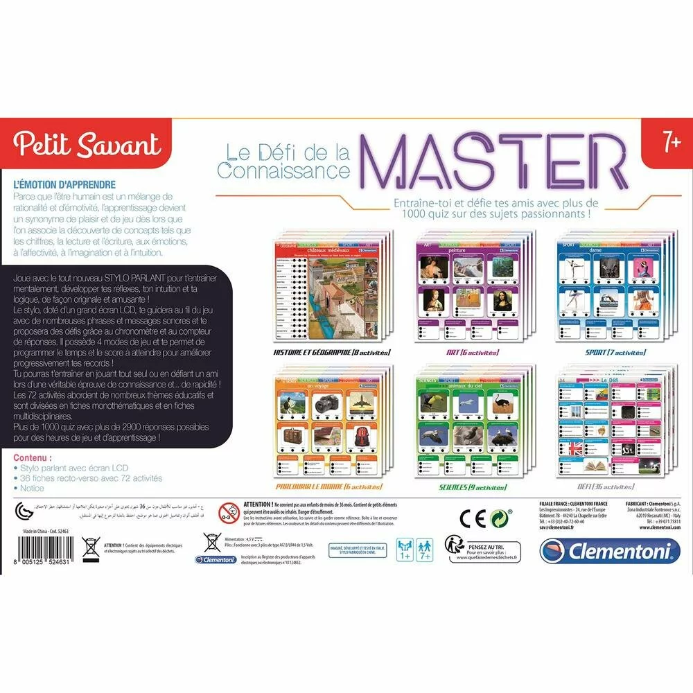 Clementoni LE DÉFI DE LA CONNAISSANCE MASTER 5 Clementoni LE DÉFI DE LA CONNAISSANCE MASTER – Image 5