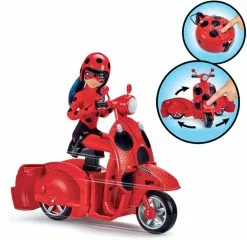 Bandai MIRACULOUS SCOOTER + POUPEE LADYBUG