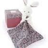DOUDOU ET COMPAGNIE BOH'AIME - PELUCHE LAPIN ROSE PANTIN AVEC DOUDOU